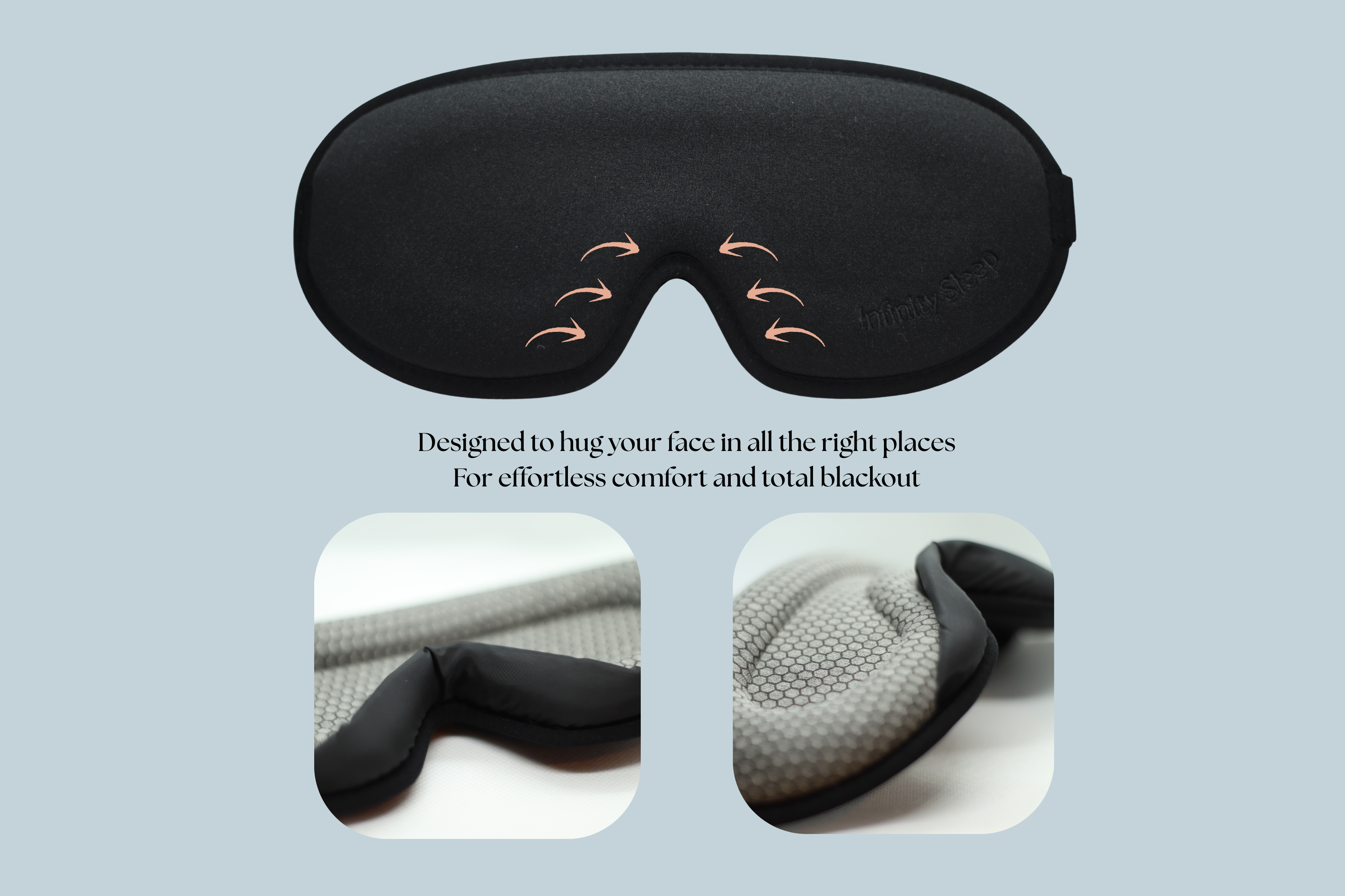 Graphene sleep mask design and benefits.
